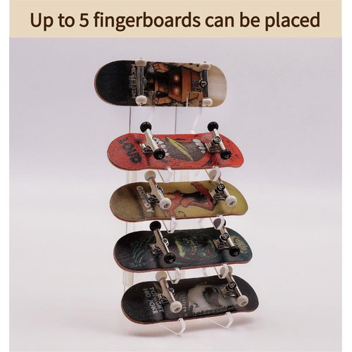 RACOFSB Fingerboard Display Rack,Pro Finger Skateboard Storage Stand,Transparent Acrylic Finger Board Racks