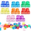 40pcs 6-Sided Game Dice Set Standard Game Dice for Broad Game Math Teaching Translucent Acrylic Game Dice with 8 Colors (5pcs/Set)