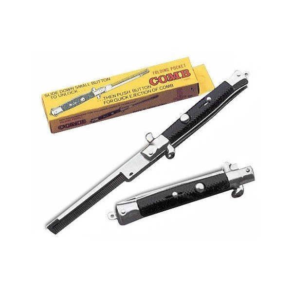 Switchblade Pocket Comb - Folding Greaser Comb (By the Dozen)
