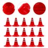 jojofuny 30pcs Miniature Road Cone Tiny Safety Traffic Cone Cake Topper Simulation Red Roadblock Model Photo Prop Construction Party Favors for Kids Children Random Style