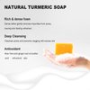 KISSIO Turmeric Soap Bar for Face and Body,Cleansing and Oil Control,Smooth Skin,Natural Soap with Turmeric,Aloe Vera and Shea Butter,Handmade Soap Sensitive Skin Formula,3.88 oz