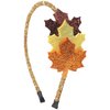 WRBAJIS Fall Maple Leaf Headband Glitter Fall Leaves Hair Bands Thanksgiving Hair Accessories for Women Girls Autumn Harvest Festival Party Supplies Orange Yellow
