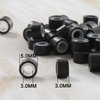 GOTDYA 1000pcs 5mm Hair Extension Beads,Silicone Lined Micro Rings,MicroLink Beads for Hair Extensions,Black