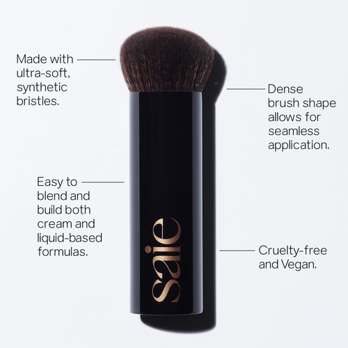Saie The Big Brush - Soft, Multi-Use Liquid Foundation Brush for Buffing, Blending & Building - Dense Makeup Brush with Cruelty-Free, Synthetic Bristles (1 Count)