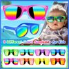 Kids Sunglasses Party Favor, Kids Sunglasses Bulk, 24 Pack Neon Party Sunglasses for Kids, Boys and Girls Age 3-8, Beach Pool Birthday Party Supplies, Goody Bag Favors,Great Gift for Kids Party Favors
