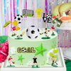 Pistha 18 Pieces Soccer Cake Topper Decorations Soccer Ball Cupcake Topper Soccer Player figure for Soccer Birthday Party Sport Party Football Theme Party Supplies for Men Boy
