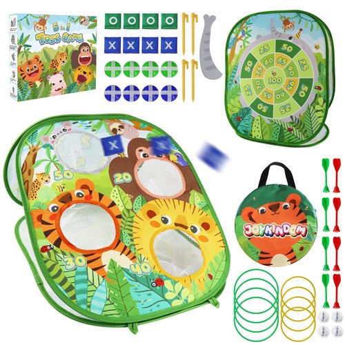 Joykingdom Bean Bag Toss for Kids, Christmas Games Activities for Kids Animal Bean Bag Toss Throwing Toys Set for Yard Backyard Beach Indoor Outdoor Birthday Gifts for Kids Toddlers