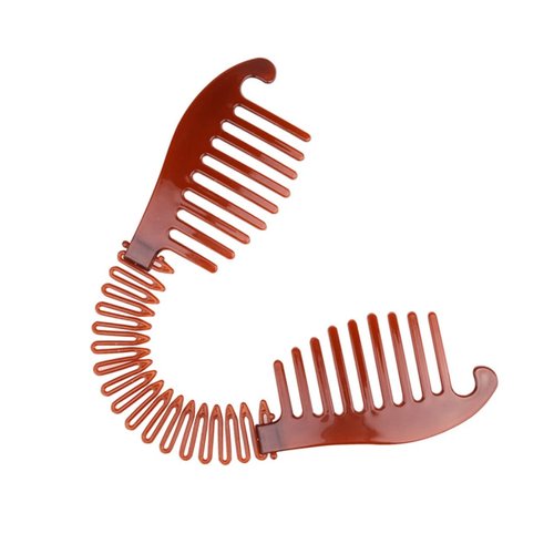 Mikinona 4Pcs Plastic Banana Hair Clips for Women Girls Versatile Ponytail Holders Hair Combs Hai...