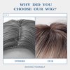 ALANHAIR Ash Blonde Bob Wigs for Women Short Bob Yaki Wigs with Bangs Short Bob Wigs Blonde Bob Wigs Realistic Look Synthetic wigs
