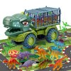 Niwoed Dinosaur Truck Toys for Kids 3-5, Tyrannosaurus Transport Vehicle Carrier Car Toys with 8 Dino Figures, Dinosaur Playset Toys for 3 4 5 6 7 8 9 10 Years Old Boys Girls Kids Birthday Gifts