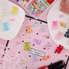 editTime 160PCS Kawaii Colorful Resin Acrylic 3D Bear Nail Art Charms for Nail DIY Crafting Scrapbook Accessories (Multicolor4)