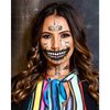 4 Sheet Scary Halloween Face Tattoos for Women Men, Fake Wound Scars Witch Zombie Makeup Kit for Girls Boys, 3D Spider Web Face Tattoo Sticker Dia de los Muertos Day of the Dead Face Paint