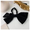 Velvet Scrunchies with Bow and Rubber Bands - Hair Ties, Ponytail Holders, and Hair Accessories for Girls and Women