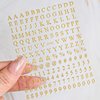 ROFIBUT Letters Nail Art Stickers Number Nail Decals 3D Self-Adhesive Luxury Gold Silver English Alphabet Nail Sticker Black White Number Nail Art Supplies for Women Girls Manicure DIY 8 Sheets
