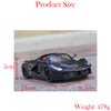 iLooboo Toy Cars Model Ferrari Roadster 1/24 Black LaFerrari Die-cast Vehicles with Sound and Light
