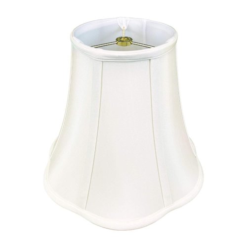 Royal Designs Flare Bottom Outside Corner Scallop Bell Lamp Shade, White, 6" x 12" x 10.25"
