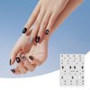 6 Sheets Star Nail Stickers, Black Nail Stickers for Nail Art, Star Heart Bows Nail Decals Self Adhesive DIY Nail Charms Stickers for Women Girls Manicure Decoration