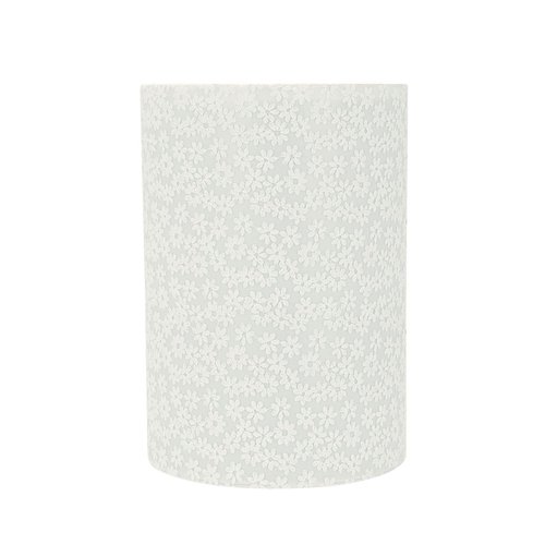 Aspen Creative 31127A Transitional Drum (Cylinder) Shaped Spider Construction Lamp Shade in White 8" wide (8" x 8" x 11")