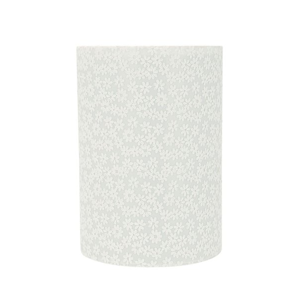 Aspen Creative 31127A Transitional Drum (Cylinder) Shaped Spider Construction Lamp Shade in White 8" wide (8" x 8" x 11")