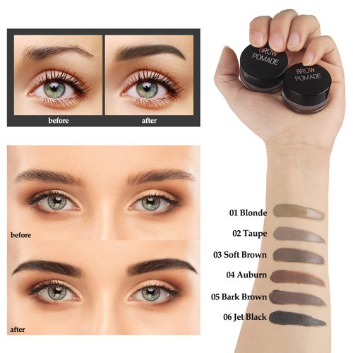 Eyebrow Pomade,Gel Professional Makeup Eyebrow Color,Matte Waterproof Brow Pomade For Long-Lasting Results,Vegan, Cruelty-Free Eyebrow Color that Fills and Shapes Brows(4#Auburn)
