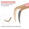 Ms.Queen Lash Tweezers for Eyelash Extensions,Fiber Tip Master Volume Lash Extension Tweezers with Diamond Grip