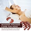 Tanlade 2 Pcs Scalp Gua Sha Comb Sandalwood Scalp Massager Scalp Massage Tool Wide Tooth Massage Comb Wooden Head Massager for Christmas Women Men Gift for Head, Body, Neck, Hands and Legs