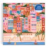 Galison French Riviera – 1000 Piece Puzzle Fun and Challenging Activity with Bright and Bold Artwork of French Architecture by The Sea for Adults and Families
