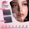 30D-40D Eyelash Extension Kit, 10-18mm DIY Kit with Glue Eyelashes, lash clusters，Double Ended Glue Tweezers Set，diy lash extension kit.