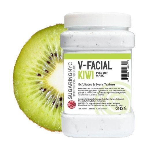 Vajacial Jelly Kiwi Mask Peel-Off Bikini Underarms Area Peel Mask - KIWI - Professional Size 23oz by Sugaring NYC
