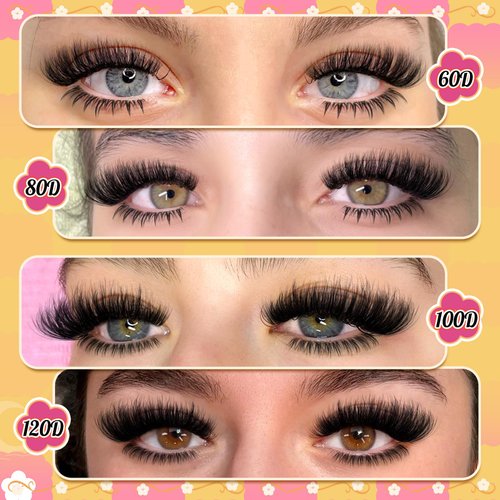 calphdiar Fluffy Lash Clusters with Bottom Lashes Cluster Eyelash Extensions 60D+80D+100D+120D Thick Volume Individual Lashes 12-18mm with Bottom Eyelash Clusters DIY D Curl Lash Extension at Home