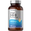 Horbäach Triple Omega 3-6-9 240 Softgels | from Fish, Flaxseed, Borage Oils | Non-GMO & Gluten Free