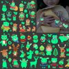Luminous Christmas Temporary Tattoos Kids, 120 PCS Christmas Fake Tattoos Glow in the Dark, Waterproof Body Stickers, Xmas Holiday Party Favors Supplies Decorations for Boys Girls Stocking Stuffers