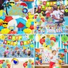 Summer Beach Party Decorations, Beach Theme Pool Birthday Party Supplies Including Birthday Banner Beach Garland Paper Lanterns Beach Balls Cupcake Toppers Balloons Set for Hawaiian Luau Party