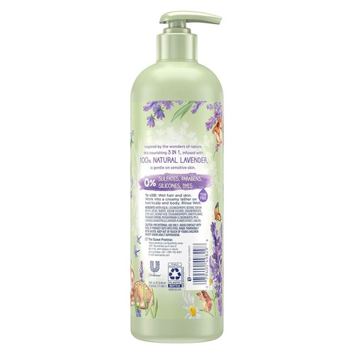 Suave Kids 3-in-1 Shampoo with 100% Natural Lavender - Tear-Free Kids Shampoo and Conditioner, Body Wash for Kids, 16.6 Fl Oz