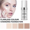 2 PACK TLM Color Changing Foundation Liquid Base,TLM Concealer Cover Cream,All Day Flawless Warm Skin Tone BB Cream Makeup Base Concealer for All Skin SPF15