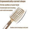 Vented Curved Detangling Brush Blow Dry Paddle Brush for Women Men, Anti-frizz Styling Hairbrush Comb for Curly Fine Wavy Natural Tangled Hair, Wet or Dry Use