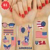 4th of July Decorations Tattoos American Flag Temporary Tattoos Patriotic Body Art Decor Supplies Independence Day Fourth of July Stickers for Kids and Adults