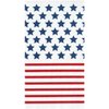 C.R. Gibson TW8-21994 Disposable Dinner Napkins and Guest Towels, 4.25'' x 8'', Red, White, and Blue American Flag, 16pcs
