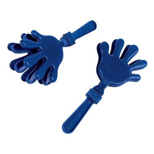 Fun Express Blue Plastic Hand Clappers - Fun and Noisy Party Favors - Perfect Noisemakers for Celebrations Sporting Events Parades or Fundraisers - Ideal for Kids and Adults - 12 Pieces