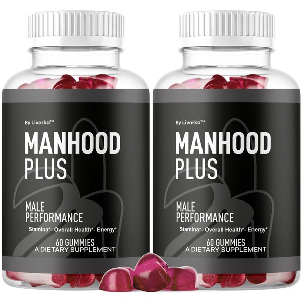 LIVORKA (2 Pack) Manhood Plus - Manhood Plus Gummies for Men, Manhood Plus 1050mg Gummy, 120 Gummies for 2 Months