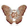 Suoirblss 1PC Elegant Butterfly Hairpin Fancy Rhinestones Claw Clip Jaw Clips for Women Lady (Coffee)