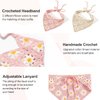 ZURLEFY Floral Hair Scarf Bandanas for Women, Pink Bandana Headband for Womens Headbands Mesh Hair Scarves Lightweight Head Scarf Hair Accessories (59H-03)