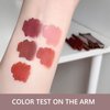 5 Colors Matte Velvet Liquid Lipstick, Chocolate Series Lipstick Set, Intense Color Pigment Lip Stain, Long Lasting Matte Lip Glaze for Women