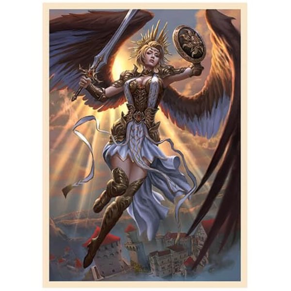 Fantasy North - Ivarra - Daybringer Angel – 100 Smooth Matte TCG Trading Card Sleeves - Fits Magic MTG Commander Pokemon and Other Card Games - Playing Card Sleeves