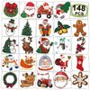 CHARLENT Christmas Temporary Tattoos for Kids - 148 PCS Christmas Individual Tattoos for Kids Christmas Xmas Party Favors, Stocking Stuffer, Christmas Eve Gift