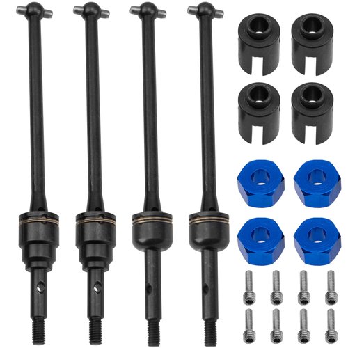 2Pairs Vgoohobby Steel Front Rear Drive Shaft CVD Driveshaft Compatible with 1/10 Traxxas Slash Rustler Stampede Hoss VXL 4X4 2WD RC Car