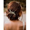 Unicra Bride Wedding Crystal Hair Pins Bridal Hair Pieces Wedding Hair Accessories for Women and Girls (Pack of 1) (Gold)