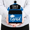 Big Dot of Happiness Blue Grad - Best is Yet to Come - Treat Box Party Favors - 2024 Royal Blue Graduation Party Goodie Gable Boxes - Set of 12