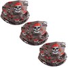 Motique Accessories 3 Pack Skull Designs Biker Tube Bandana Neck Gaiter - The Black Side