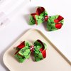 Christmas Green Hair Bow Clips 4.3'' Girls Christmas Party Dress Decorations Kids Xmas Alligator Barrette Pins Gift Women Halloween Holiday Outfit Decor Accessory